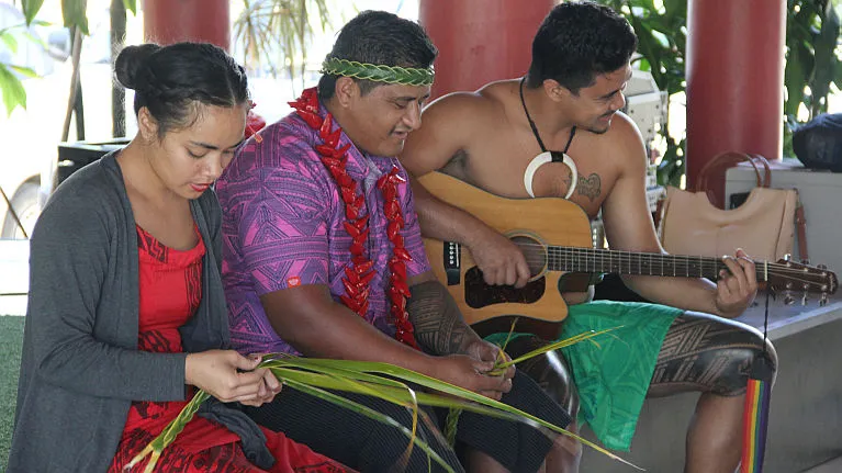 Villagers in Samoa