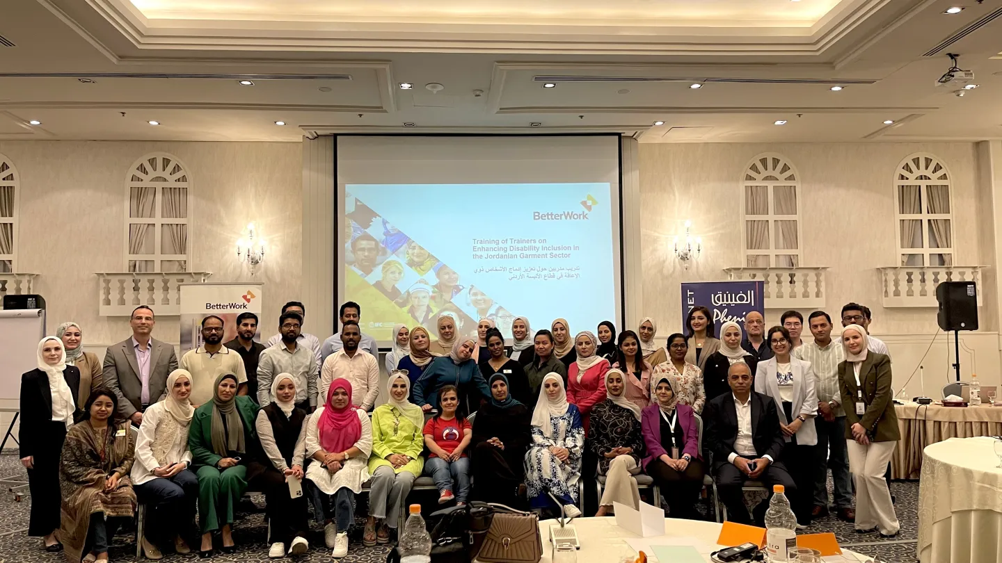 Group image of people in the launch event new guidelines to foster inclusive employment in the garment sector