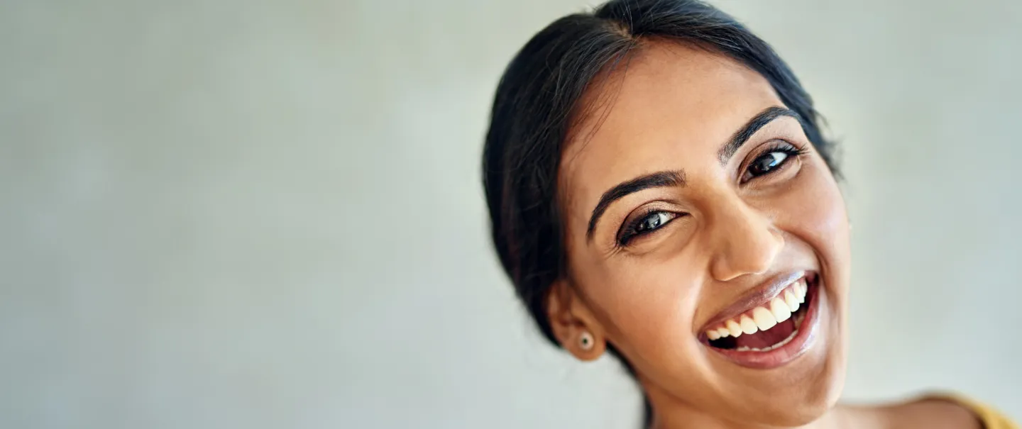 young woman smiling