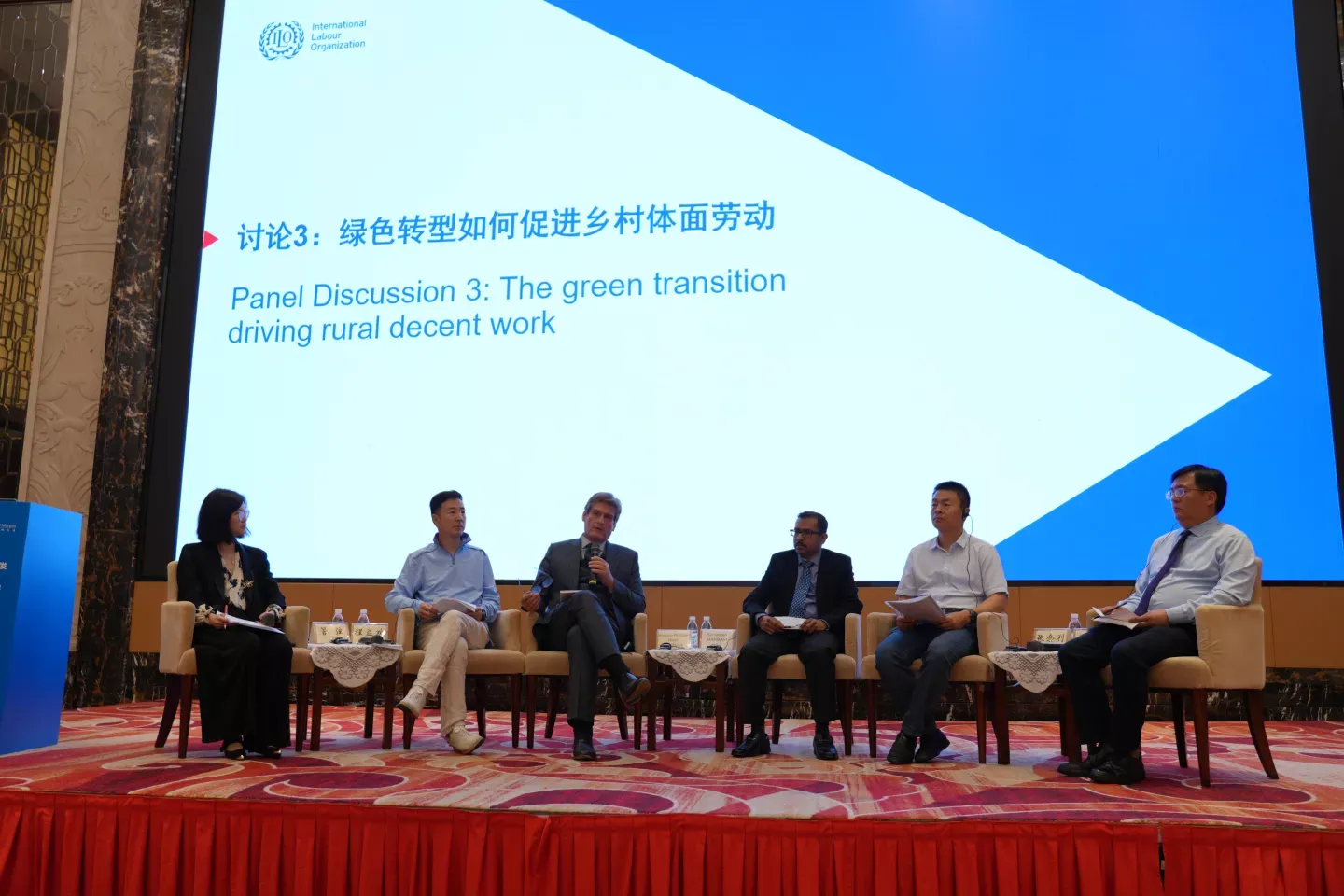 Panelists were discussing rural skills development and employment promotion for the green transition