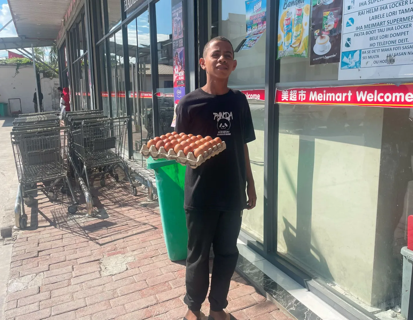 Eby, the egg seller in Timor-Leste