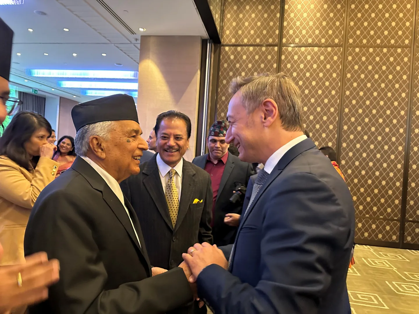 Rt. Honourable Mr Ramchandra Paudel, President of Nepal and Director of the ILO Country Office for Nepal, Mr Numan Özcan