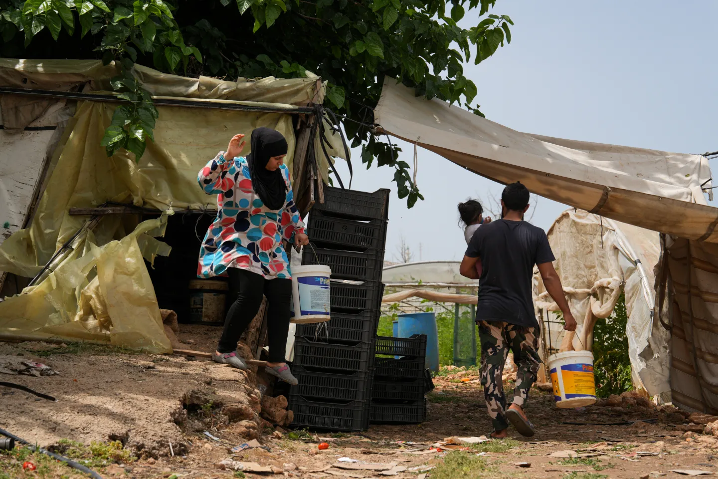 refugee family