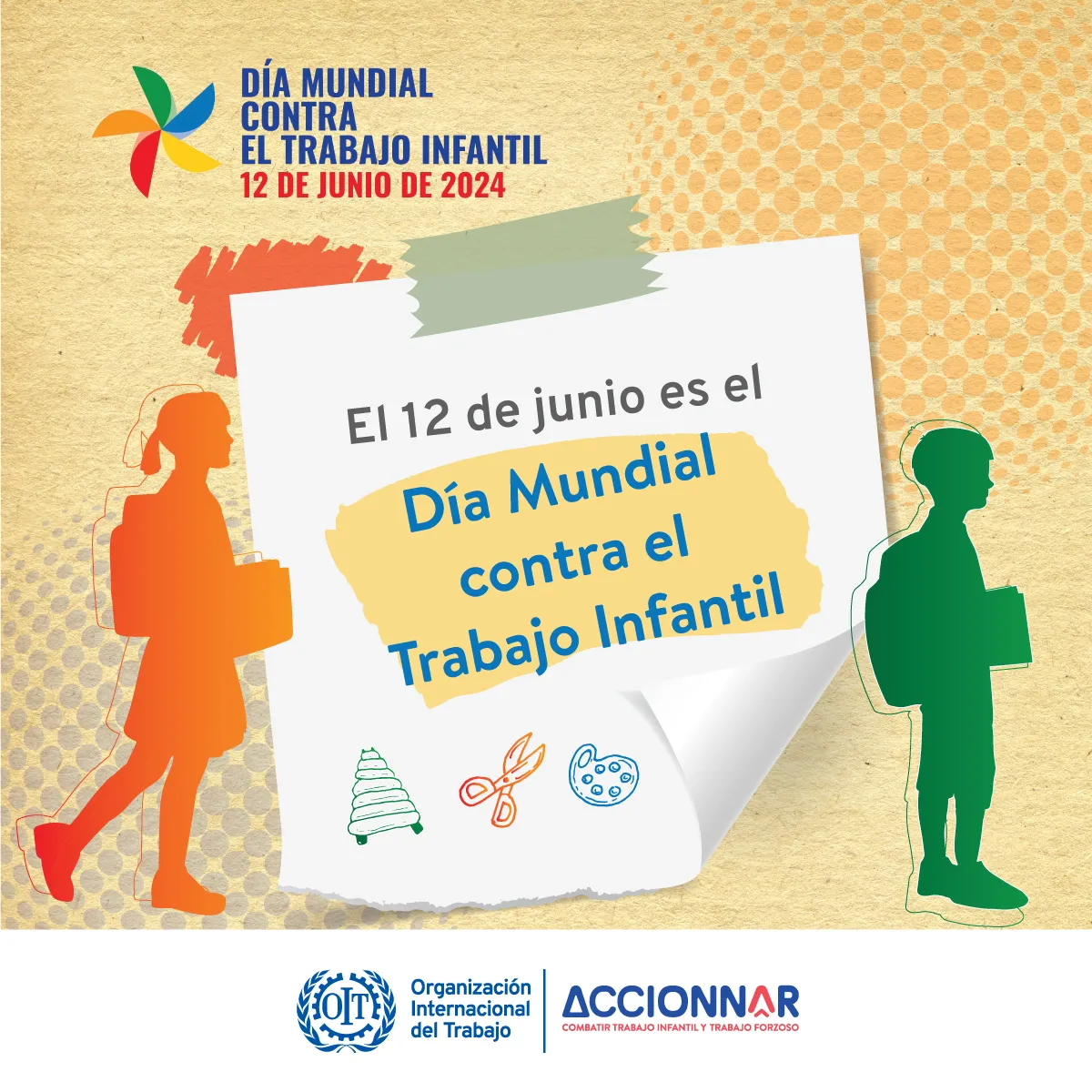 Campaña 12 de junio Día Mundial Contra el Trabajo Infantil. 