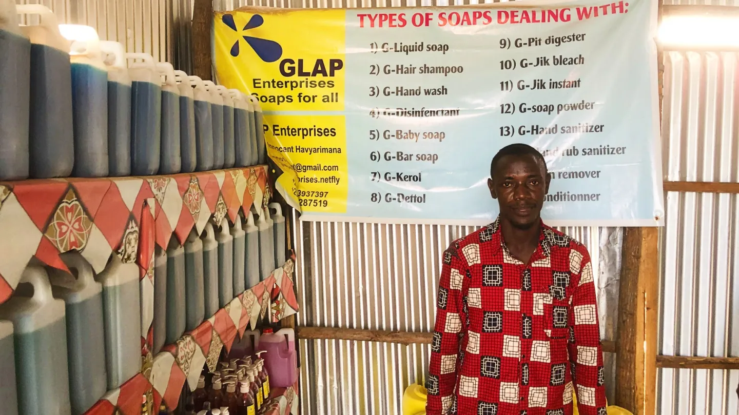 man in a shop in kenya