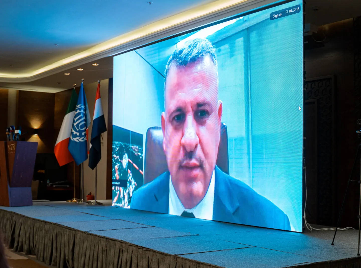 Dr. Ammar Khalaf, Deputy Governor of the Central Bank of Iraq, presents the efforts of the Central Bank of Iraq to support small and medium enterprises and presents the national strategy for bank lending