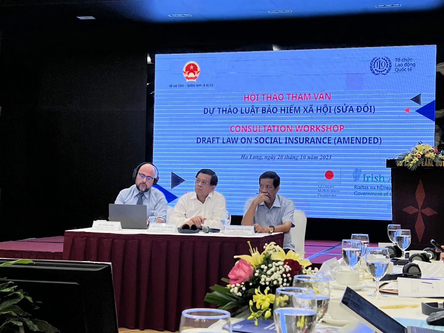 Hội thảo tham vấn dự thảo Luật Bảo hiểm xã hội (sửa đổi) tại Hạ Long. Tháng 10/2023.