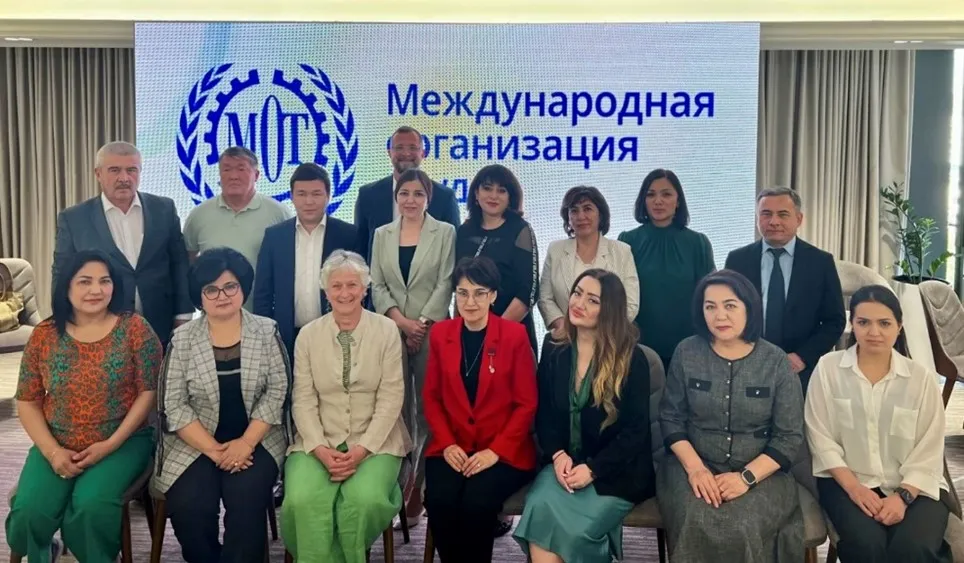 Participants and facilitators of the ILO workshop on the Self-Assessment Method for Social Dialogue Institutions (SAM-SDI). Tashkent, Uzbekistan, April 2024. 