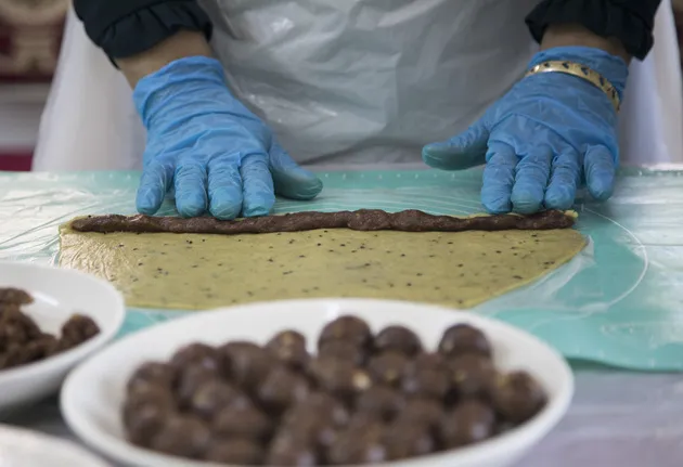 woman making sweets