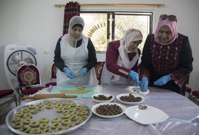 Women making sweets