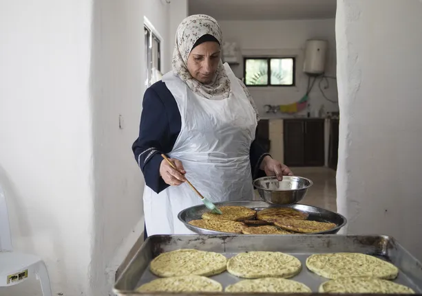 Woman practicing making sweets