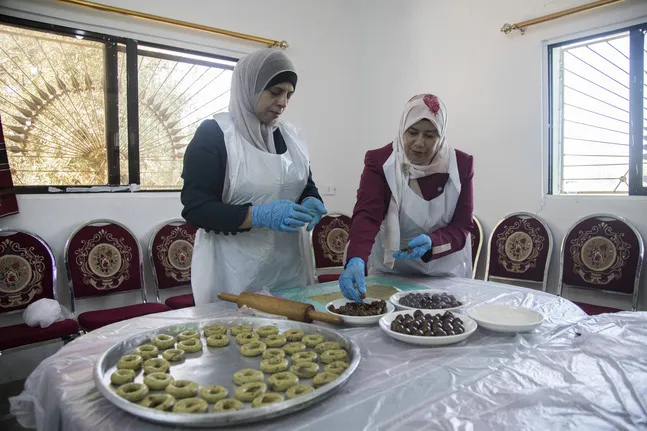 Women working at a cooperative baking business