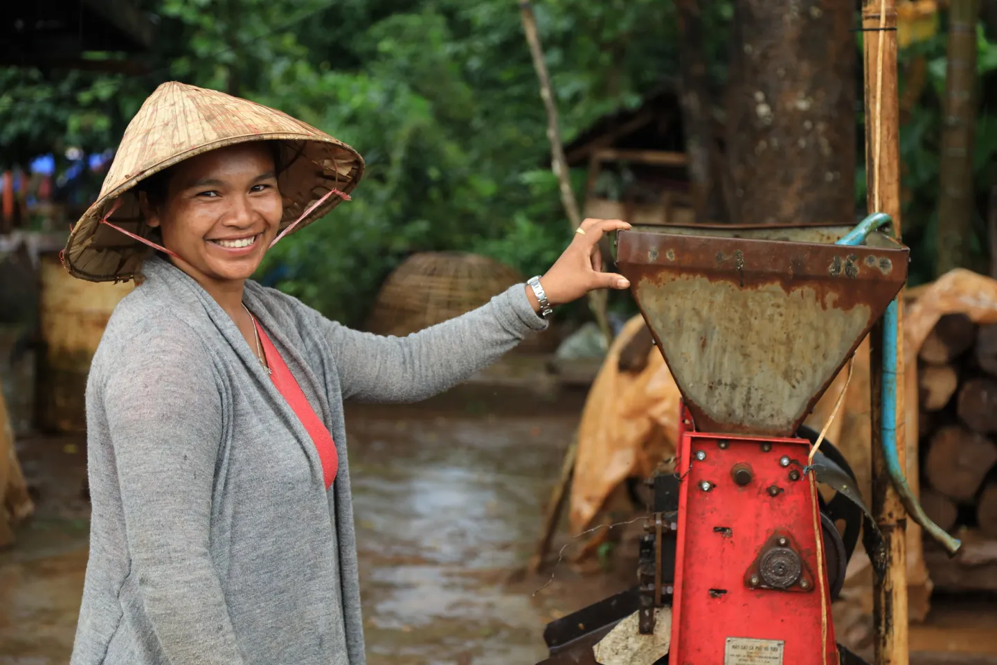 A coffee farmer from Salavan Province, Lao People's Democratic Republic