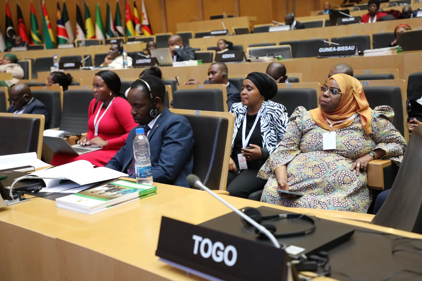 Participants wideshot at the African Union hall. 