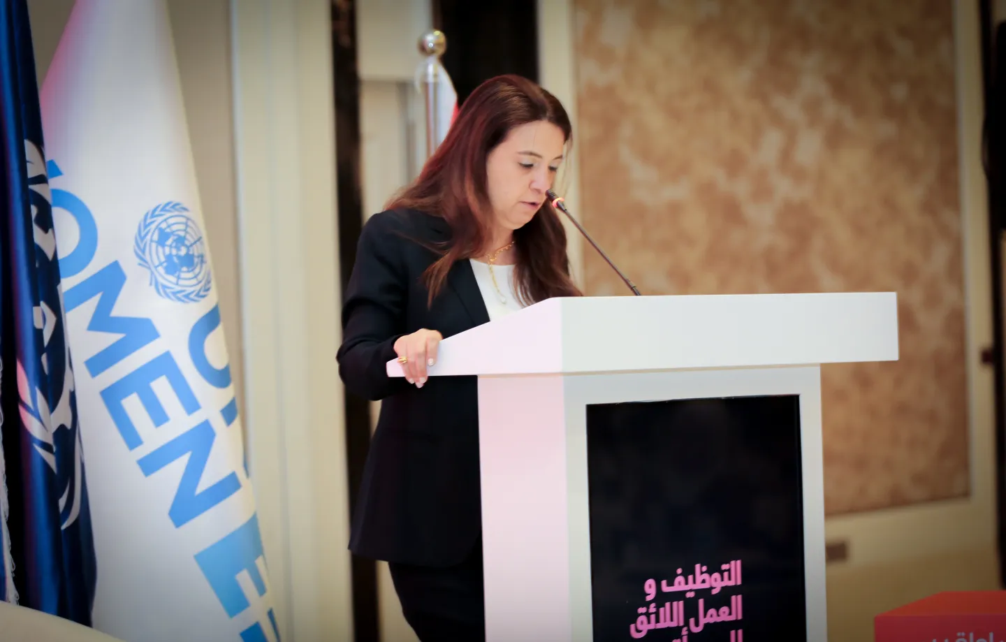 ILO Country Coordinator in Jordan, Amal Mowafi, during her opening remarks