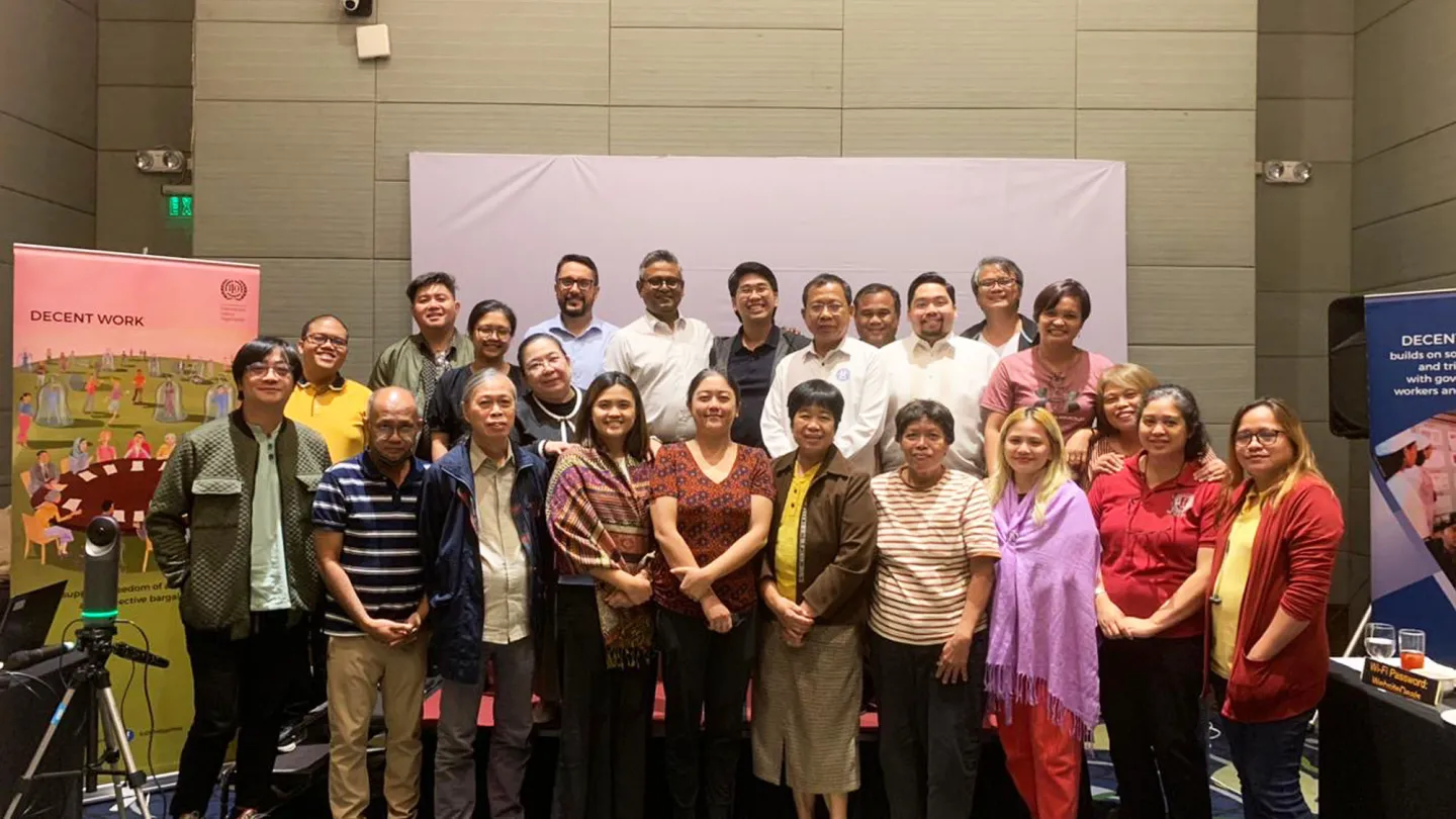 group photo of workers organizations and trade union leaders in the Philippines