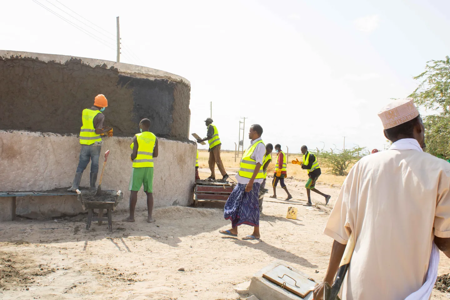 men at construction site