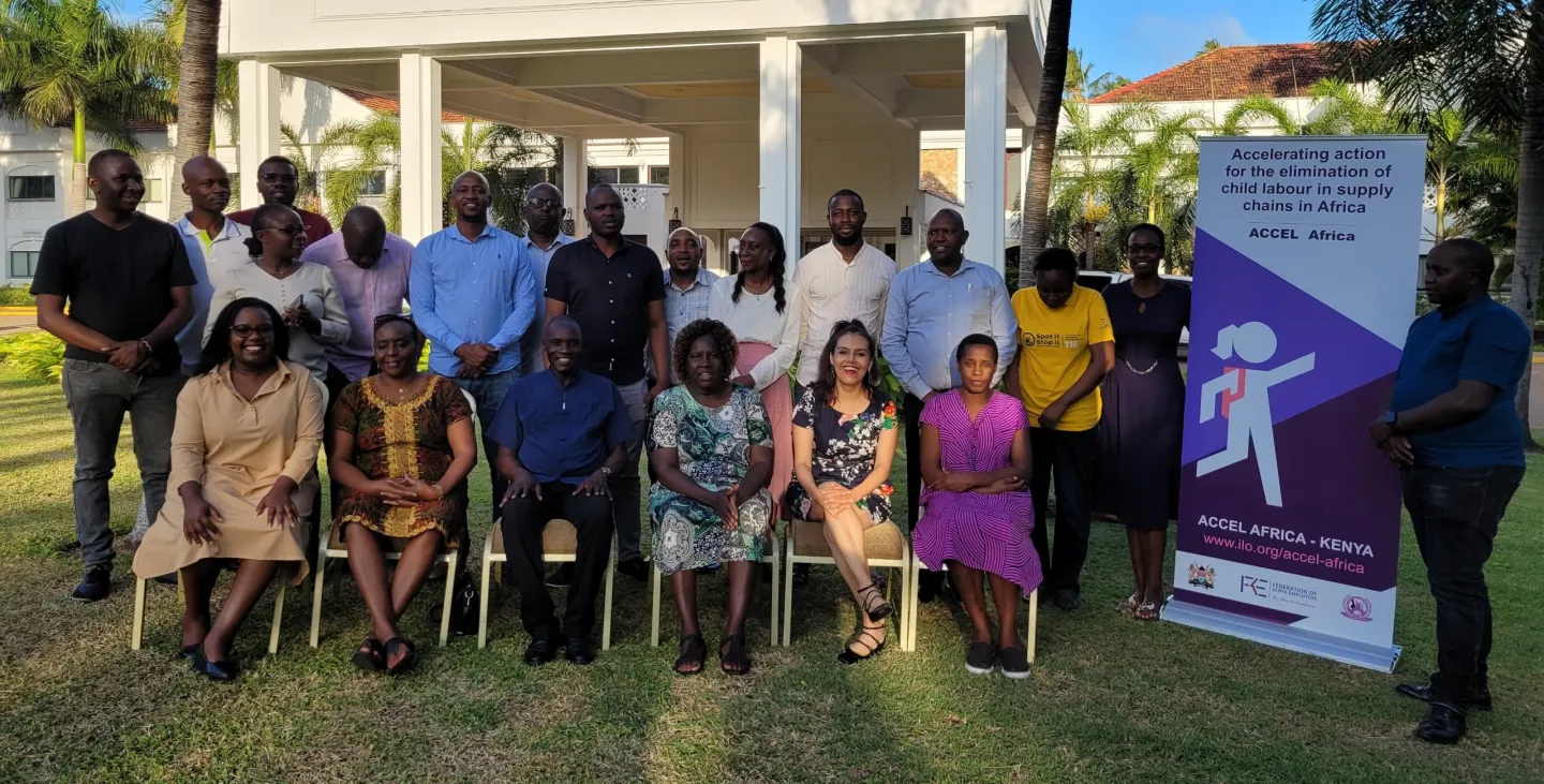 Participants pose for a group picture