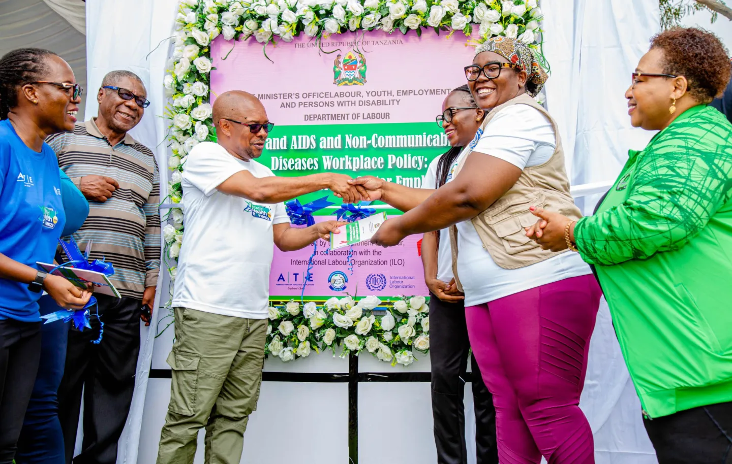Minister with ILO on launch of HIV AIDS policy 