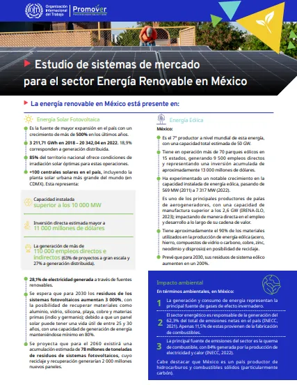 Estudio de sistemas de mercado para el sector Energía Renovable en México