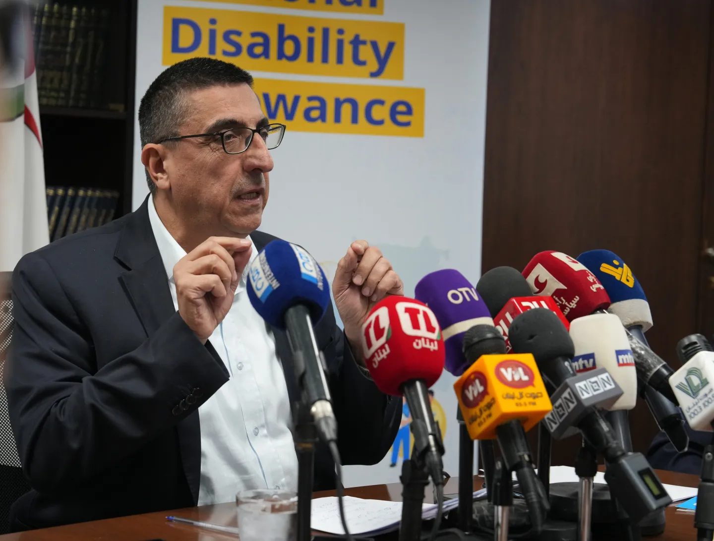 Minister of Social Affairs Dr. Hector Hajjar during his speech