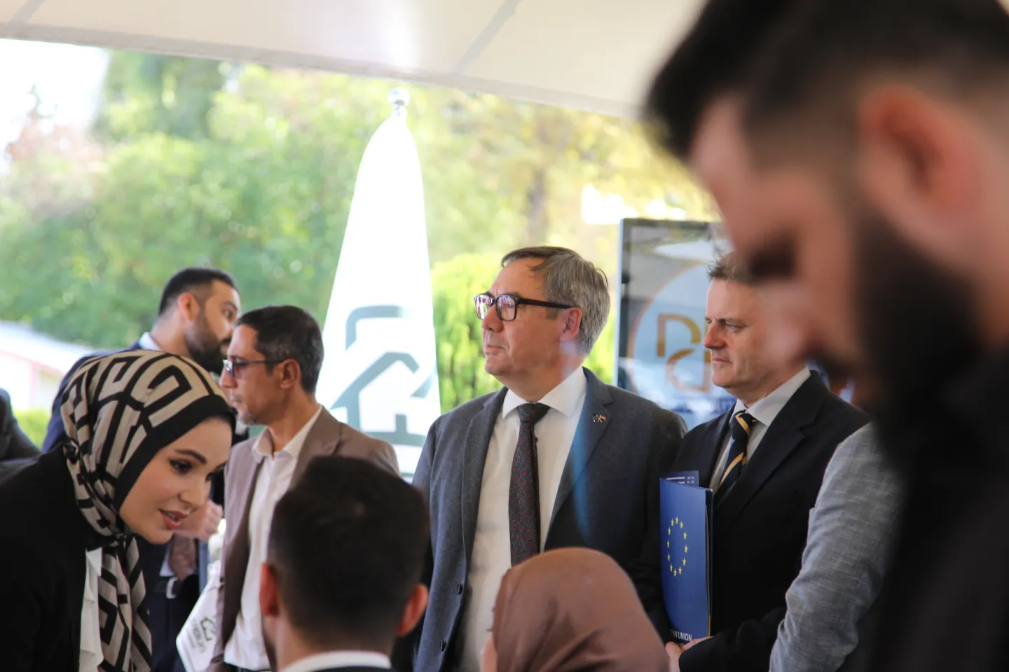 Mr. Lennart Deridder, Head of Cooperation for the European Union During the Job Fair held in Erbil International Gallery