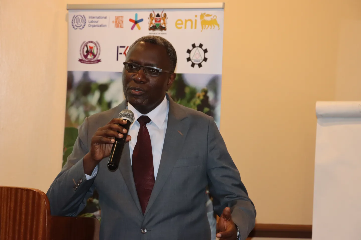 OSH Secretary Dr Musa Nyandusi during the stakeholder forum