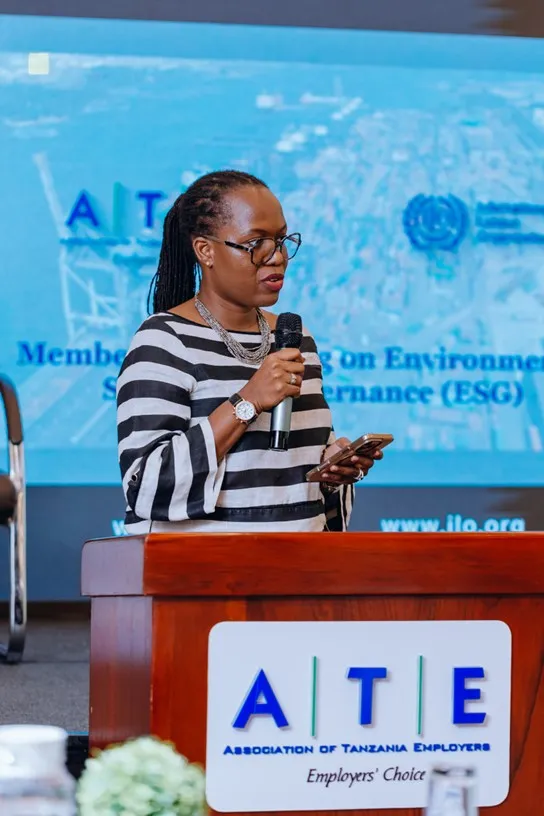 The Association of Tanzanian Employers (ATE) presented Tanzania’s ESG