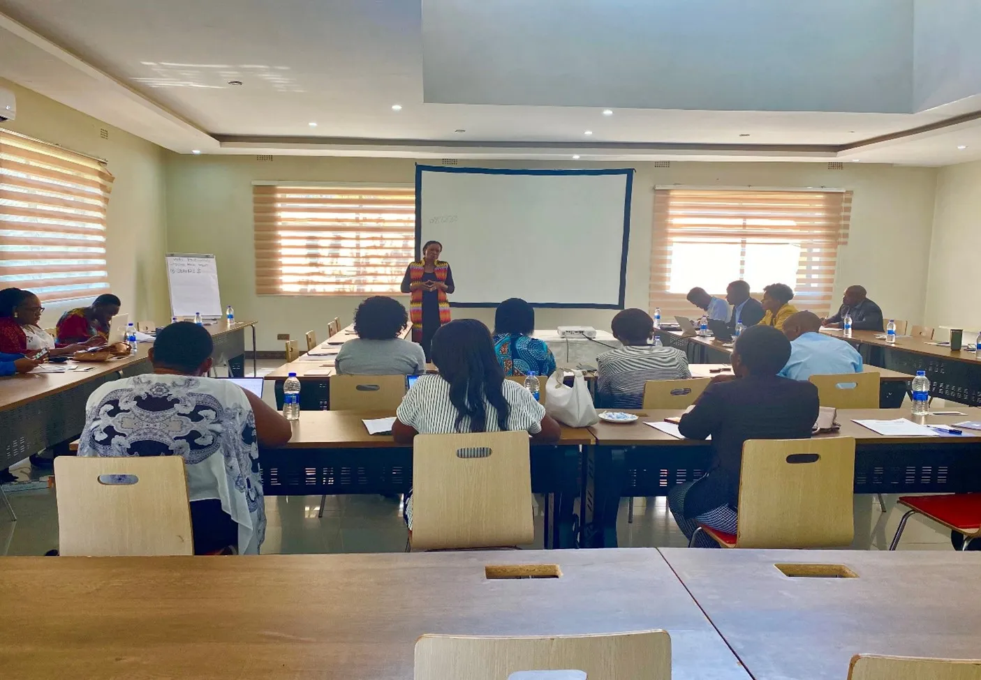 The Senior Specialist from Employers Activities, Ms Maria Machailo-Molebatsi addressing women entrepreneurs during the Women in Business Policy Dialogue workshop (ILO)