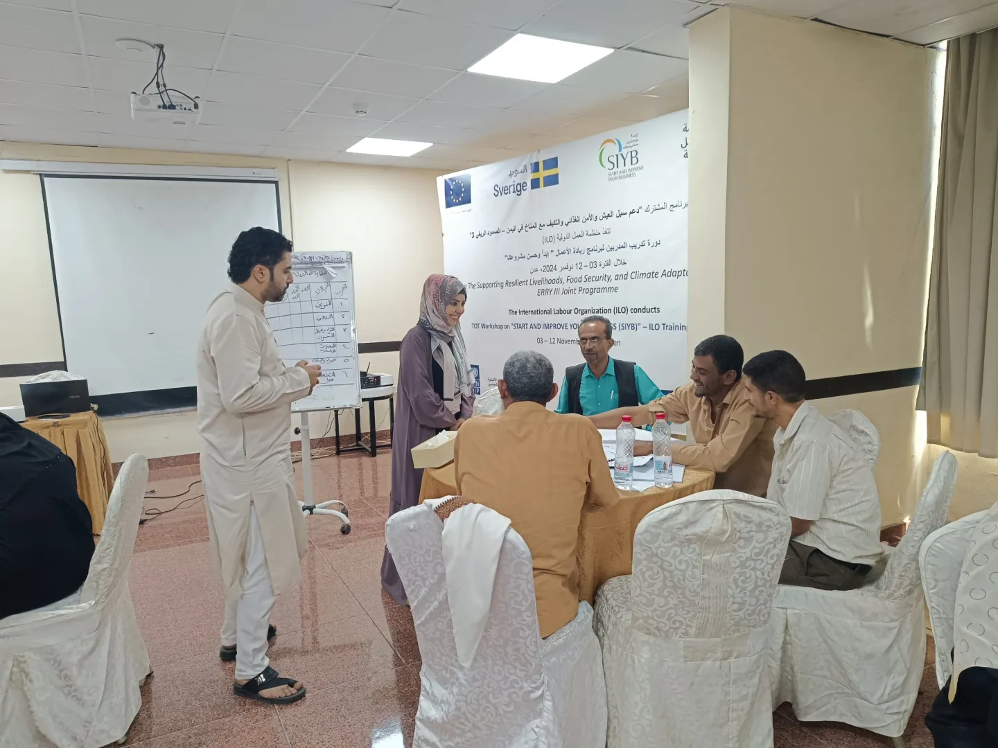 During SIYB training of trainers (TOTs) sessions 