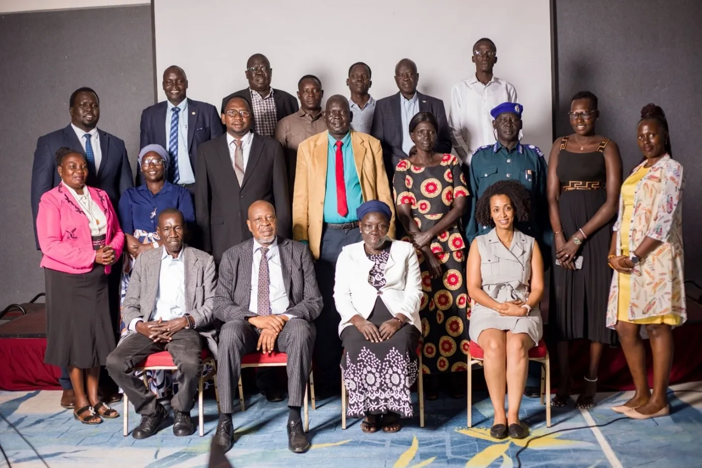 Group photo of meeting participants in South Sudan
