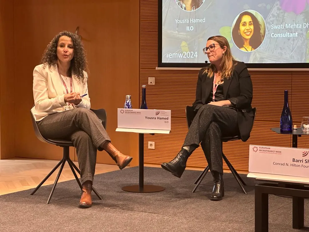Yousra Hamed speaking during her plenary session