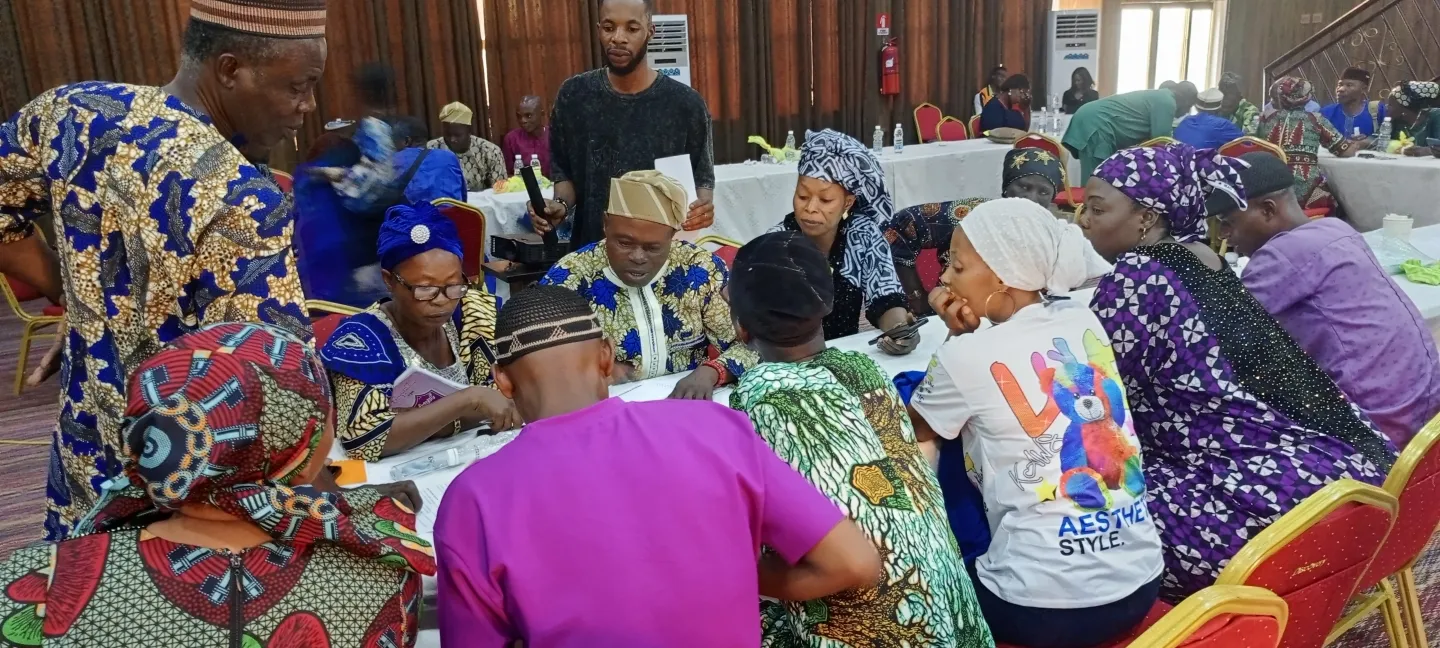 Participants at a workshop interact among themselves during a session.