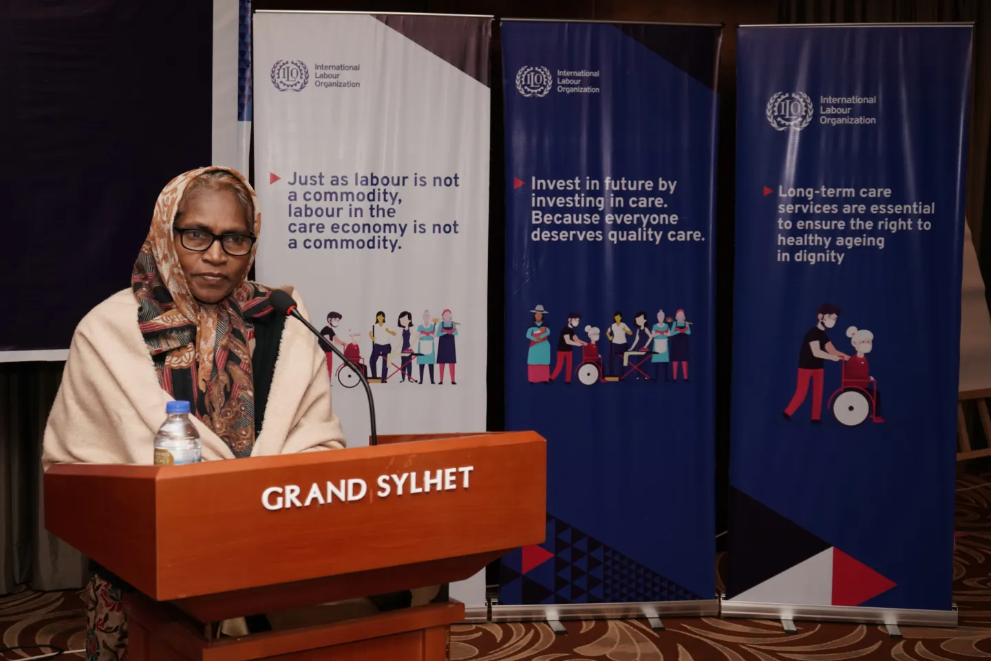 Ms Mamtaz Ahmed, Secretary, Ministry of Women and Children Affairs speaking at National Care Academy