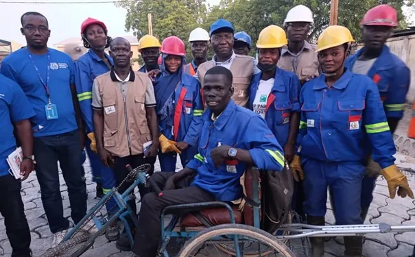 Entretient avec les jeunes du chantier
