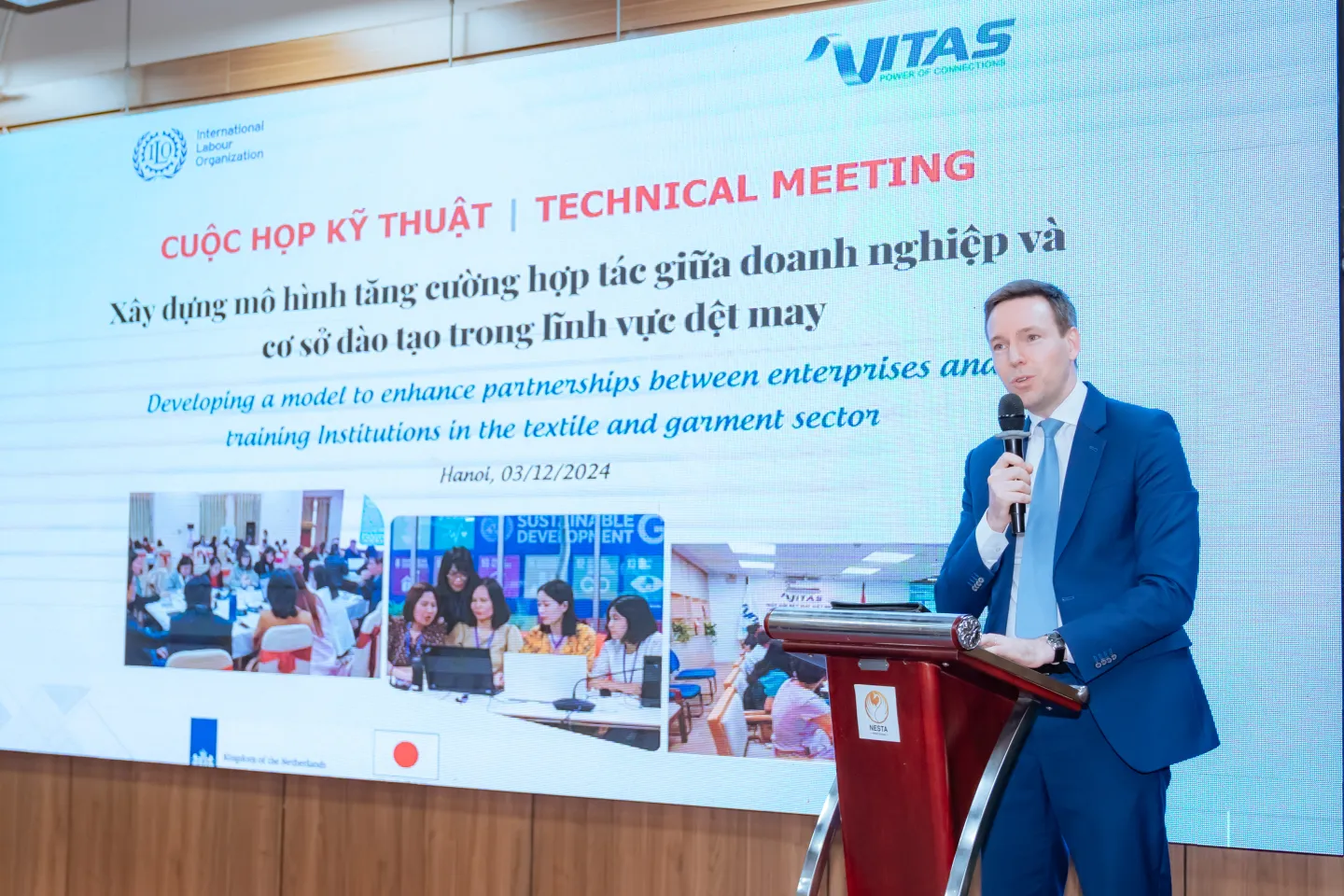 Felix Weidenkaff, ILO Viet Nam Specialist on Employment and Labour Market Policy emphasized that the linkage between training and productivity growth enhances the industry's resilience, competitiveness, and sustainability.