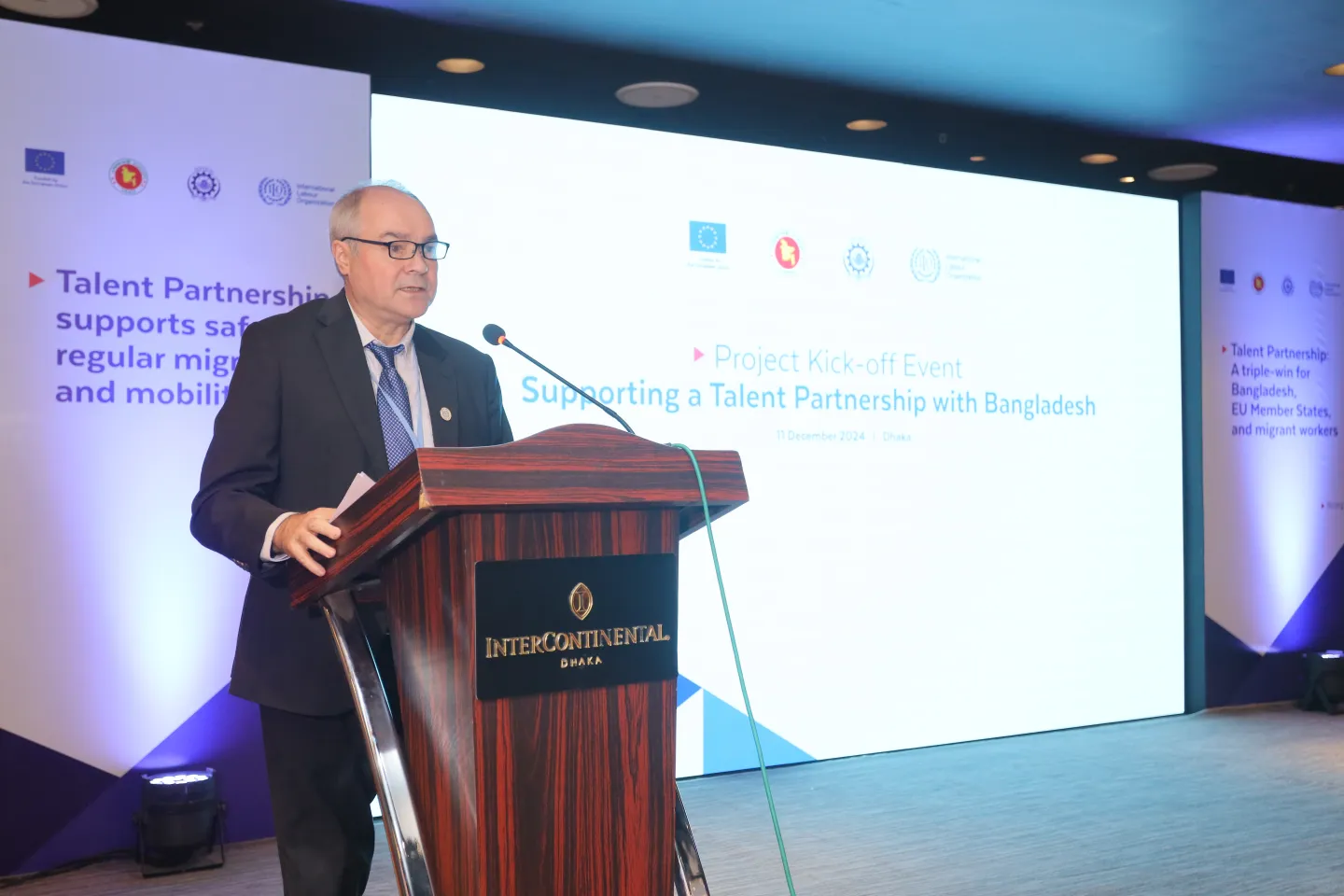 Tuomo Poutiainen, ILO Country Director speaking at the event