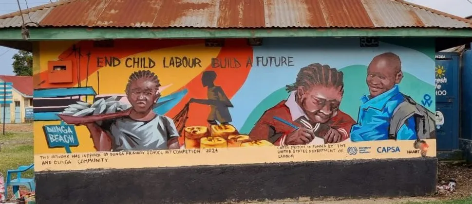 Mural installed at Dunga Beach by ILO CAPSA Project