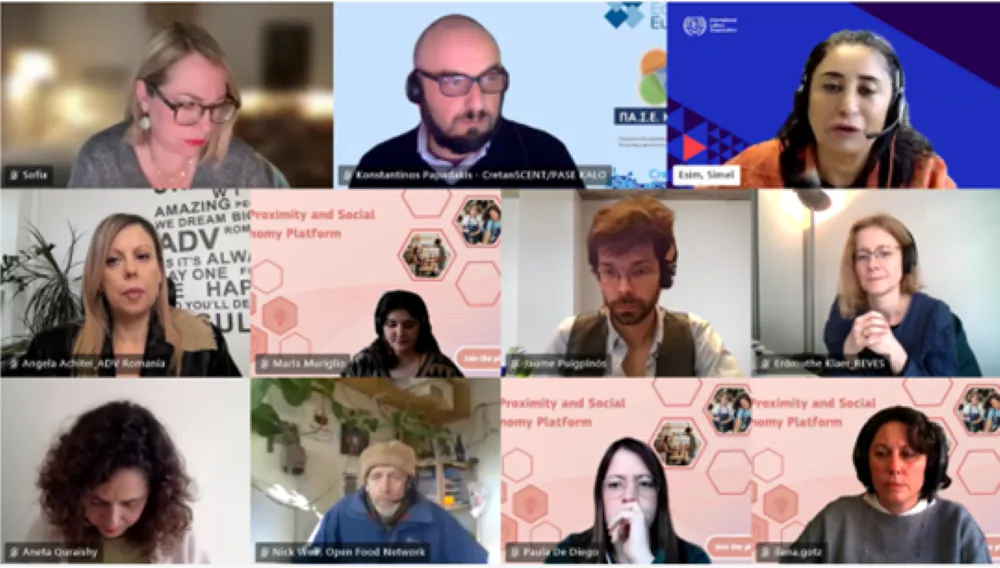 Participants at the launch of the EU Proximity and Social Economy Platform