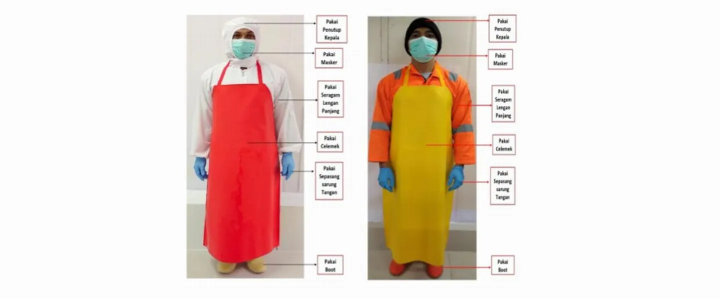 Two persons wearing safety gears