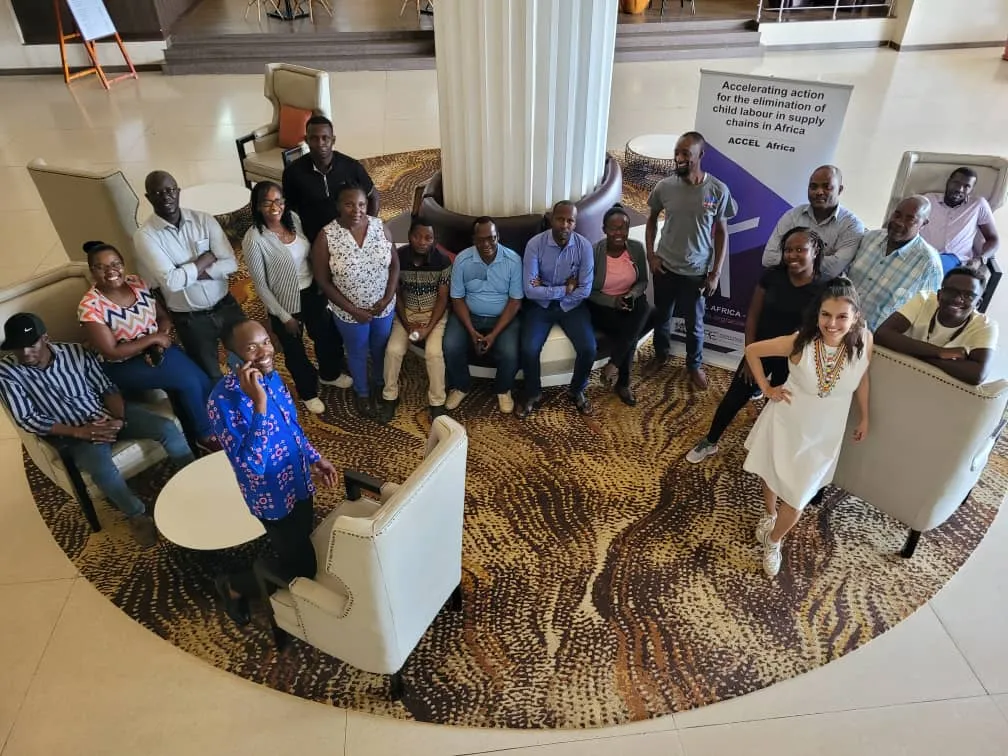 Participants pose for a group picture