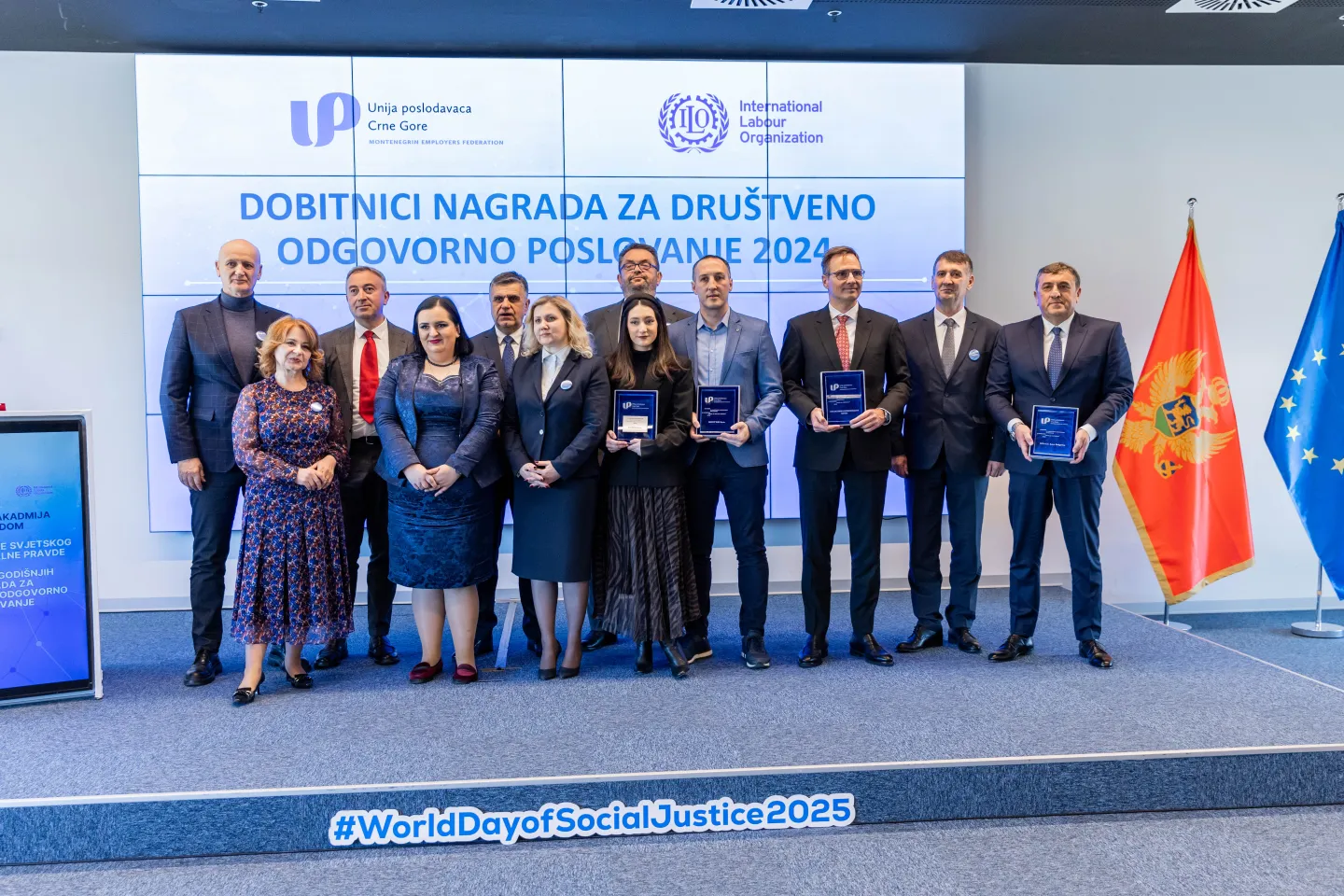Group of awardees on stage