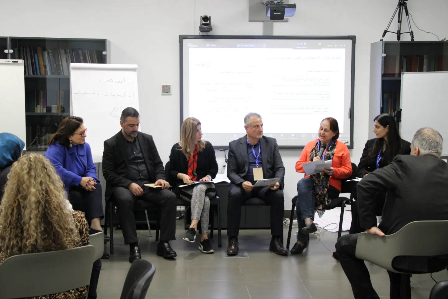 Participants engaged in a roundtable discussion on policy coherence and coordination, led by national experts in Social Protection.