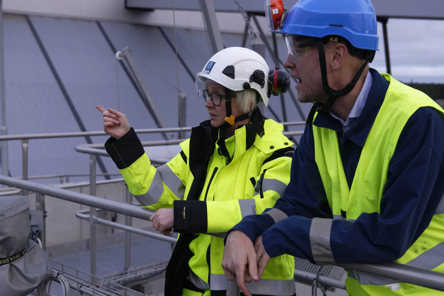 Maria Lindvall (left), 35, environment project leader at the Boliden Garpenberg underground mine (Sweden). Located 200 km northwest of Stockholm, Garpenberg is one of the world's most modern mines. It is also Swedens oldest mining area still in operatio
