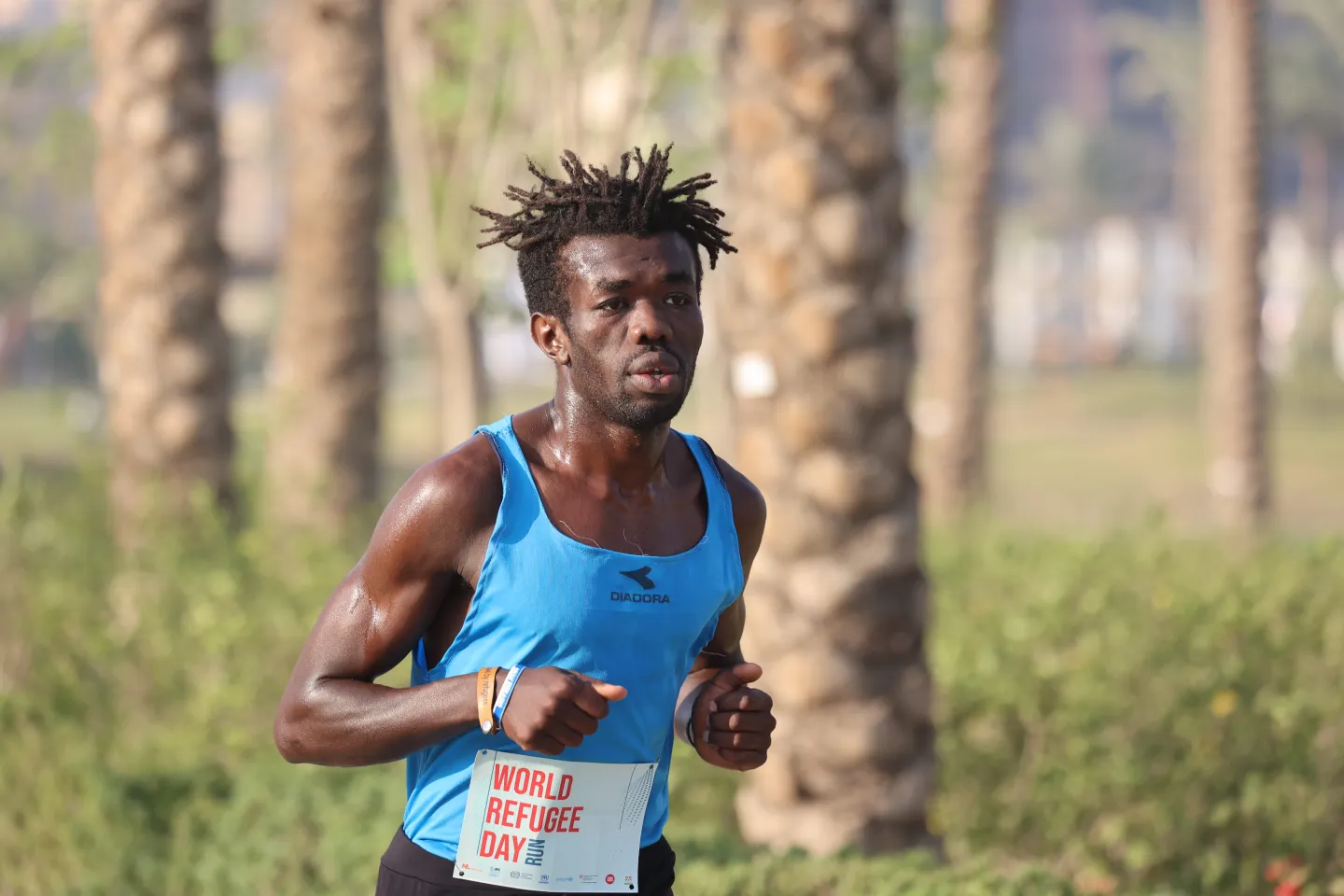  A refugee participant at the run 
