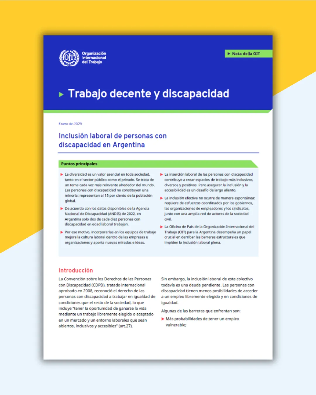 Imagen de tapa de la ficha "Trabajo decente y discapacidad"
