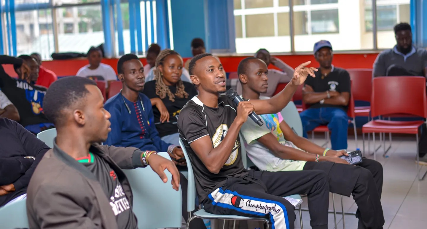 Participants of the hackathon give feedback on the innovations pitched.
