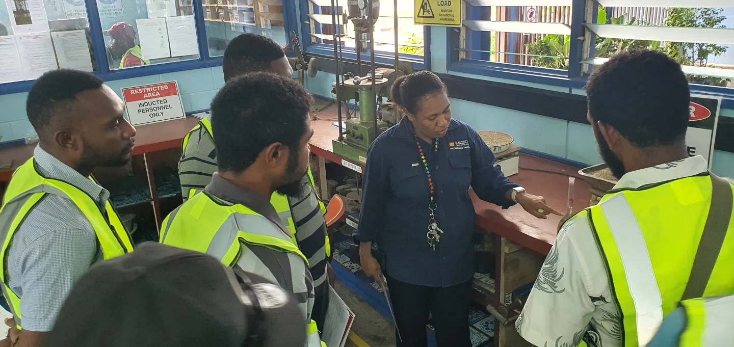 Laboratory practice sessions during the ILO / PNGUoT technical training courses, Wewak, Papua New Guinea. 