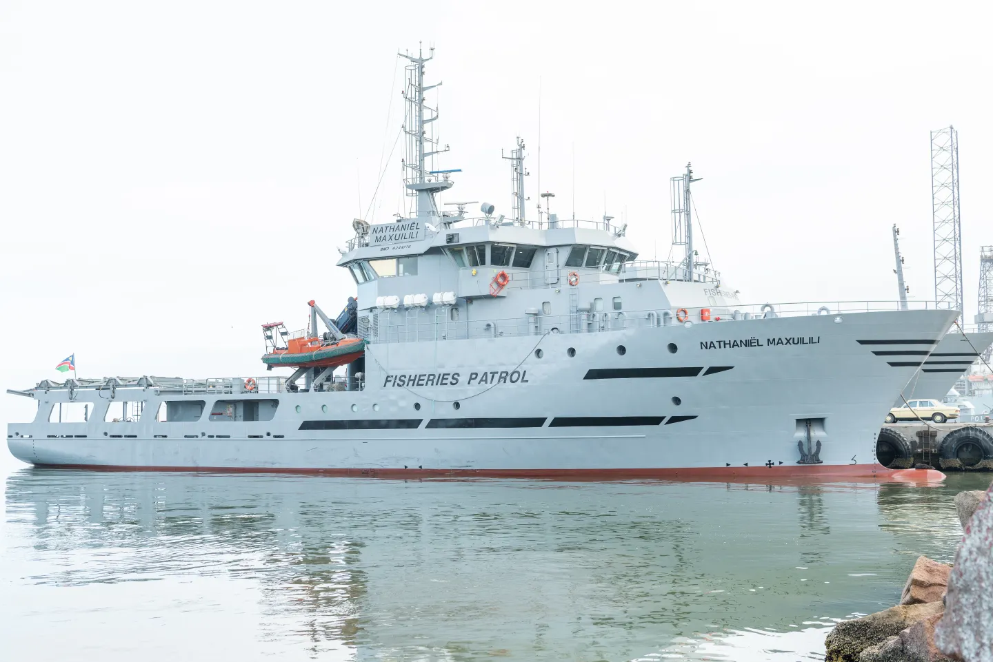 An inspection ship from the Department of Maritime Affairs