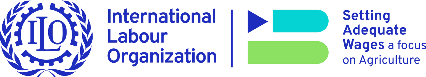 The ILO logo in blue to the left, next to the SAW-A project logo to the right